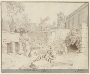 Ansicht der römischen Wasserleitung in Arcueil, Paris von Christoffer Wilhelm Eckersberg