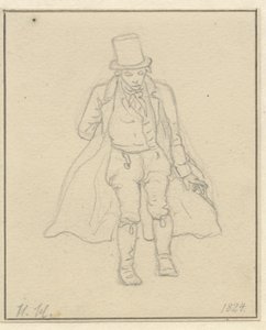 Porträtmaler Hans Hansen, ganze Figur von Christoffer Wilhelm Eckersberg