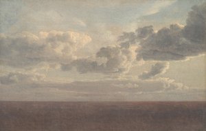 Studie von Wolken über dem Meer