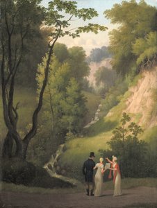 Die Teufelsspalte im Liselund Herrenhaus. Die Insel Møn von Christoffer Wilhelm Eckersberg