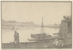 Aussicht von Bonn den Rhein hinauf von Christoffer Wilhelm Eckersberg