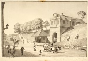 Aussicht entlang des Walls in Richtung Nørreport, von innen gesehen