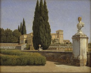 Blick auf die Gärten der Villa Albani. Rom