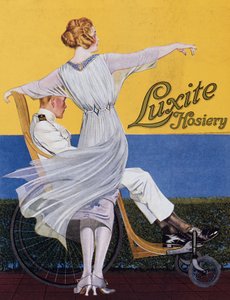 Werbung für Luxite Strümpfe, aus der Vogue Zeitschrift, 1919 von C. Coles Phillips