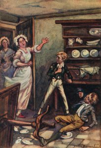 Illustration für Oliver Twist von Charles Dickens (Farblithografie) von C. Dudley (after) Tennant