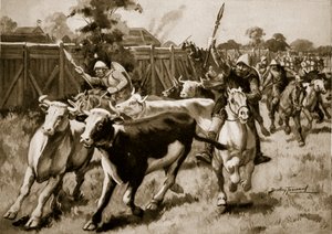 Nach der Schlacht von Ethandun (Edington), 878, Illustration aus 