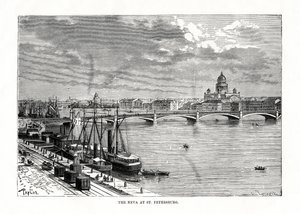Der Fluss Newa, St. Petersburg, 1879 von C. Laplante