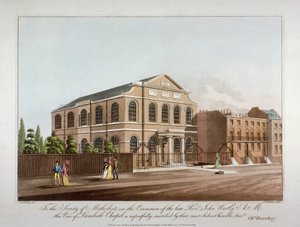 Die methodistische Kapelle in Lambeth, London, 1816