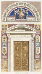 Tür zur Raffael-Loggia im Vatikan, 1772 von C. Savorelli