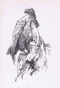 Das Dienstmädchen und der Adler, aus Das Kind der Luft, veröffentlicht von Duckworth
