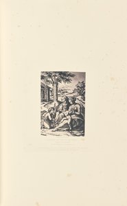 Jungfrau am Palmbaum, graviert von M. Antonio von Caldesi and Montecchi