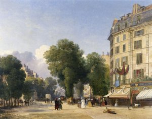 Boulevard des Capucines und die Ecke der Rue de la Paix, Paris von Caleb Robert Stanley