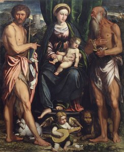 Madonna und Kind mit Johannes dem Täufer und St. Hieronymus