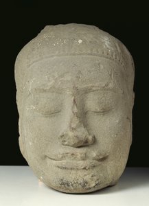 Buddhakopf mit geschlossenen Augen, Angkor