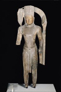 Stehende Statue von Harihara, Phnom Da Stil, aus Angkor Borei