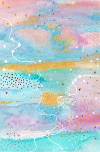 Träumerische Aquarell-Abstraktion