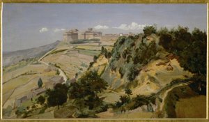 Die Zitadelle von Volterra von Jean Baptiste Camille Corot