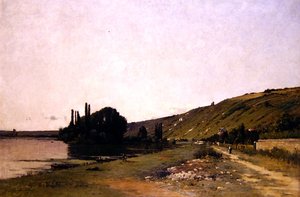 Blick auf die Seine bei Vetheuil von Camille Emile Dufour