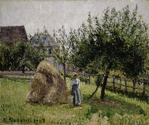 Apfelbäume in Eragny, sonniger Morgen, 1903 von Camille Jacob Pissarro