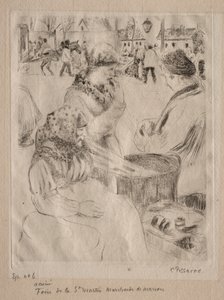Kastanienverkäufer, 1878 von Camille Jacob Pissarro