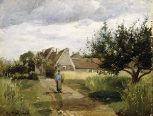 Eingang eines Dorfes, ca. 1863