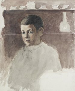 Halbporträt von Lucien Pissarro (1863-1944), ca. 1875 von Camille Jacob Pissarro