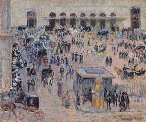 La Place du Havre und der Gare Saint-Lazare von Camille Jacob Pissarro