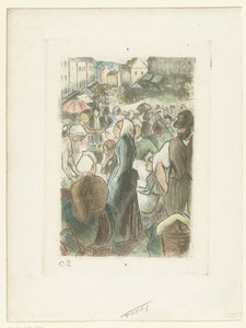 Markt in Gisors von Camille Jacob Pissarro
