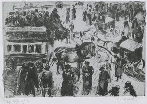 Place du Havre, Paris, ca. 1897 von Camille Jacob Pissarro