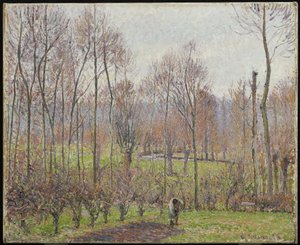 Pappeln, graues Wetter, Eragny