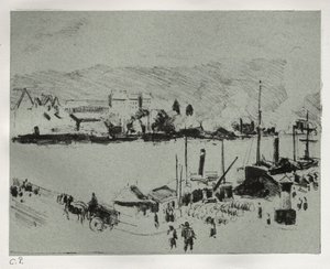 Quai Boieldieu in Rouen, ca. 1896 von Camille Jacob Pissarro