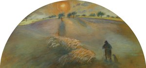 Hirte und Schafe, 1890 von Camille Jacob Pissarro