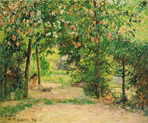 Der Garten in Eragny im Frühling von Camille Jacob Pissarro