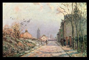 Die Straße, Wintereffekt, 1872 von Camille Jacob Pissarro