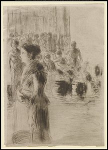 Das Dienstmädchen beim Einkaufen, 1888 von Camille Jacob Pissarro