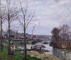 Das Waschhaus, Pontoise Port-Marly, 1872 von Camille Jacob Pissarro