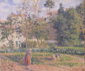 Gemüsegarten am Hermitage, Pontoise, 1879 von Camille Jacob Pissarro
