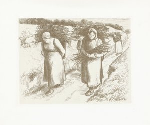 Frauen tragen Reisigbündel