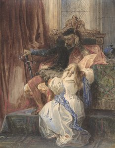 Die verweigerte Begnadigung aus Sir Walter Scotts Kenilworth, ca. 1826-29