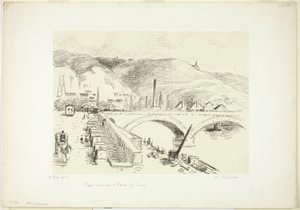 Brücke in Rouen: Pont Corneille von Camille Pissarro