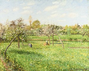 Morgen, Frühling, graues Wetter, Eragny