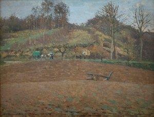 Gepflügtes Land von Camille Pissarro