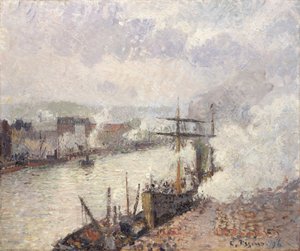 Dampfschiffe im Hafen von Rouen, 1896