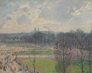 Der Garten der Tuilerien an einem Winternachmittag, 1899 von Camille Jacob Pissarro