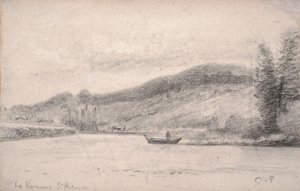 Der Fluss Marne bei Varenne-Saint-Hilaire, 1863-65 von Camille Jacob Pissarro