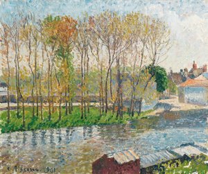 Das Ufer des Loing in Moret von Camille Pissarro