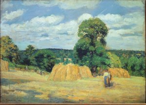 Die Ernte in Montfoucault in Mayenne von Camille Jacob Pissarro