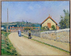 Die Bahnschranke am Patis, nahe Pontoise