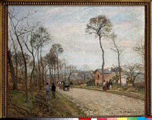 Die Straße nach Louveciennes. Gemälde von Camille Pissarro