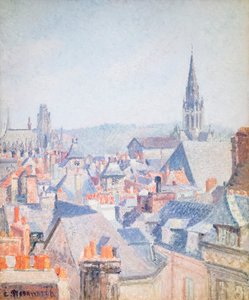 Die Dächer des alten Rouen, Sonnenlicht